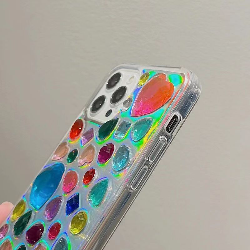Scattered Jewel Iridescent Phone Case