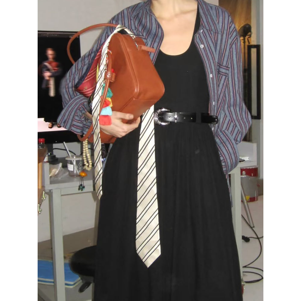 Striped College Zipper Tie - Modomu