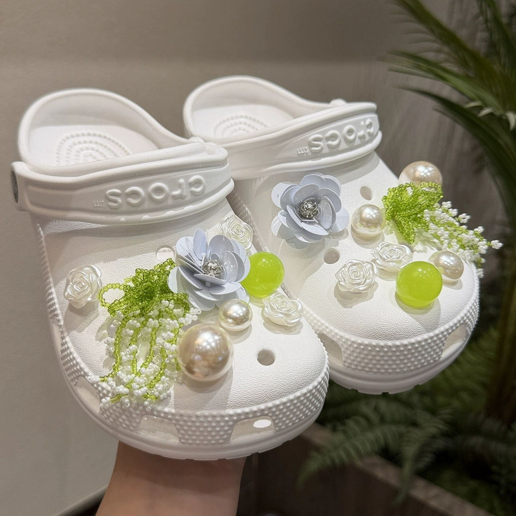 Beaded Bow Camellia Charms