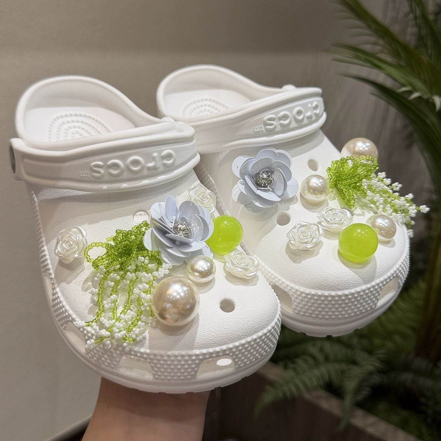 Beaded Bow Camellia Charms
