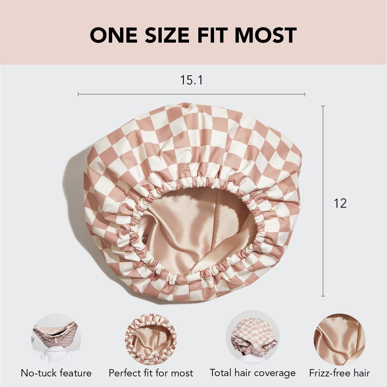 Pink Cherry Shower Cap