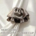 Satin Ruffle Ponytail Clip