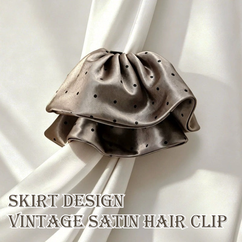 Satin Ruffle Ponytail Clip