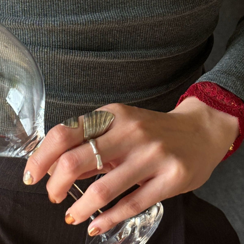 Chinese Style Textured Couple Ring - Modomu