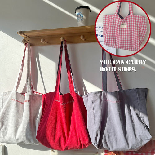Canvas Tote Bag With Embroidery - Modomu