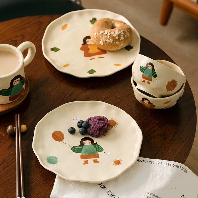 Cartoon Ceramic Bowl With Lid