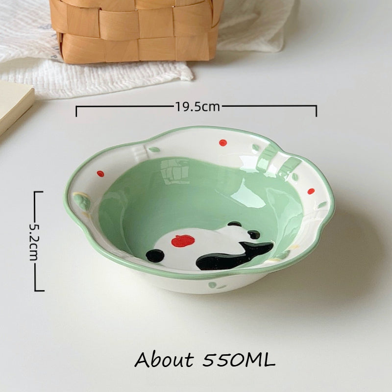 Cartoon Panda Ceramic Bowl - Modomu