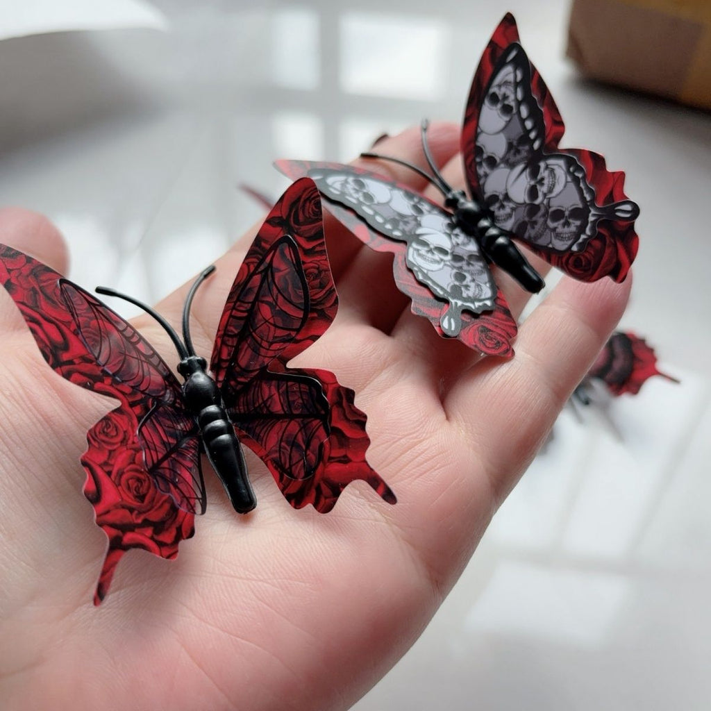 Skull Wing Butterfly Stickers