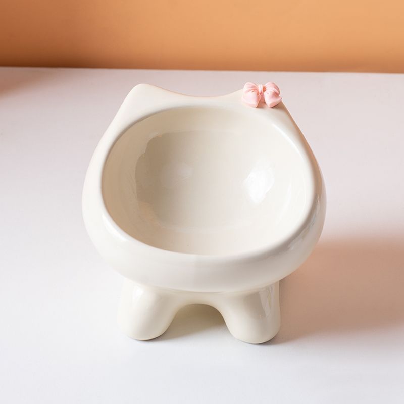 Ceramic Cat Elevated Pet Bowl