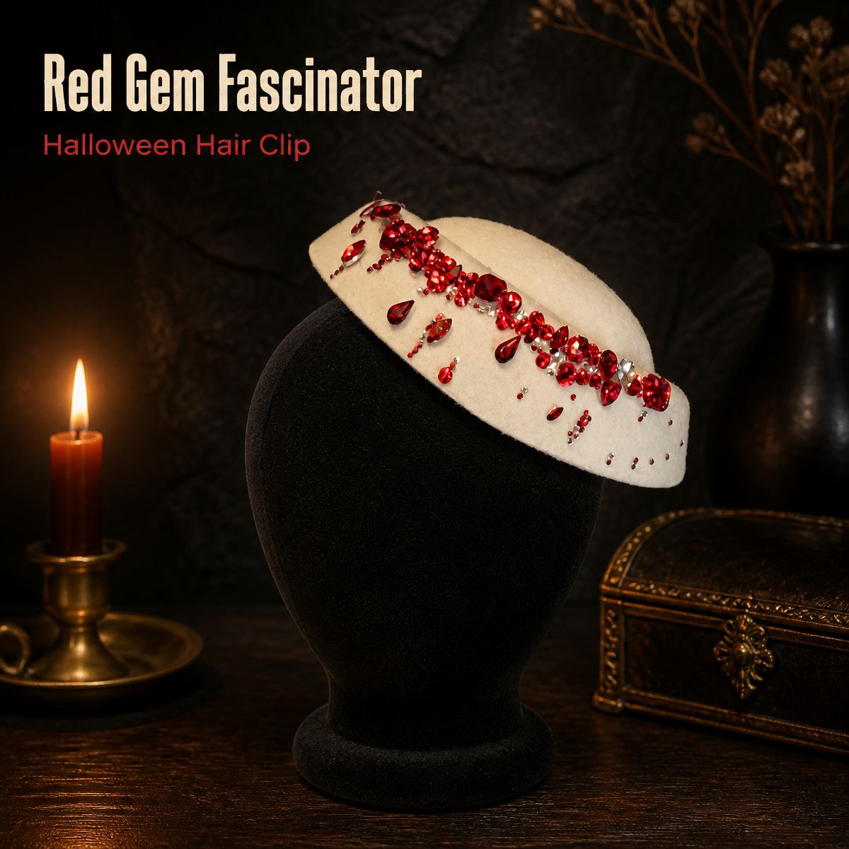 Blood Drop Gem Fascinator