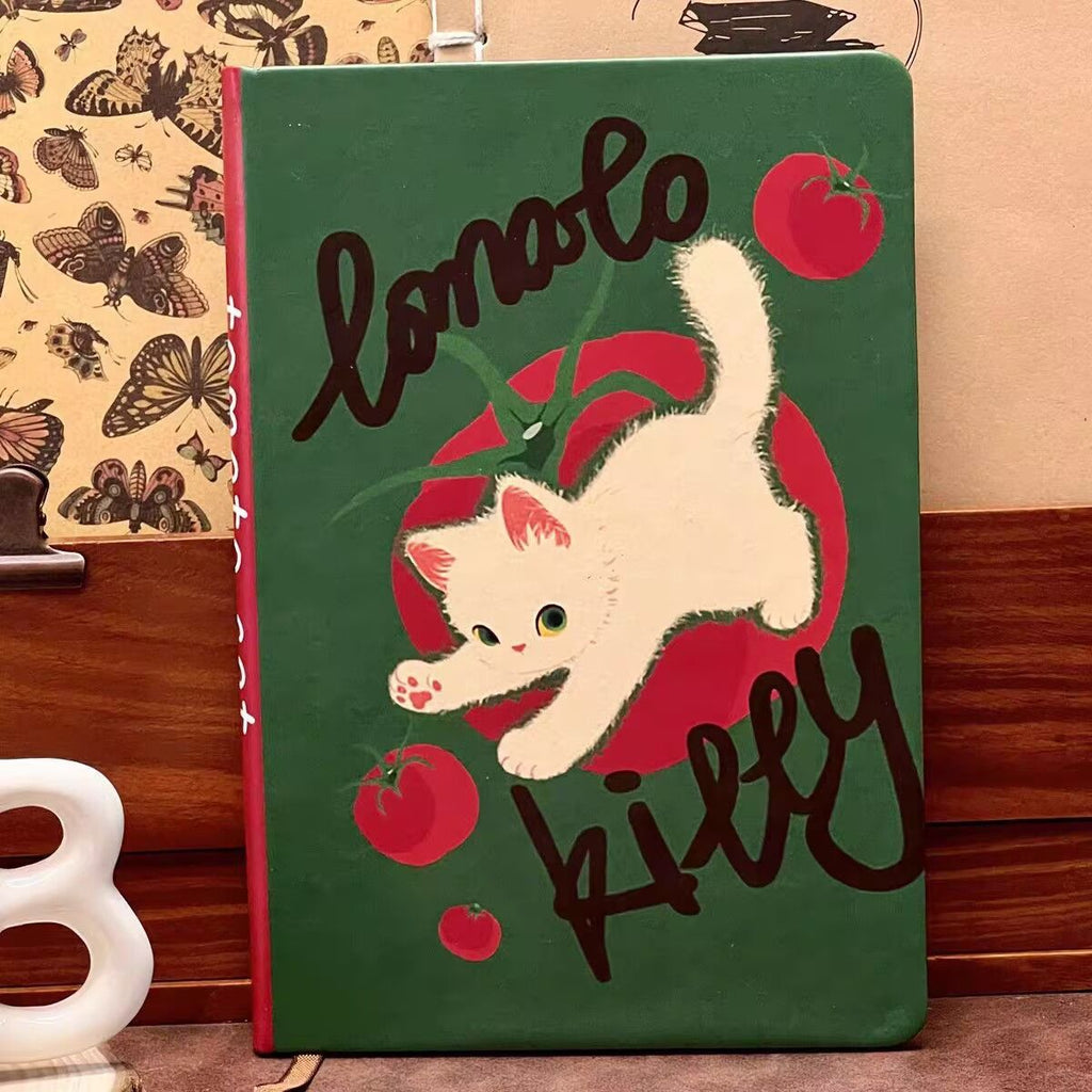 Retro Kitten Hard Cover Notebook - Modomu