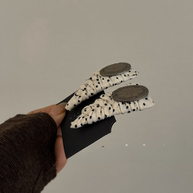 Polka Dot Triangle Hair Clip