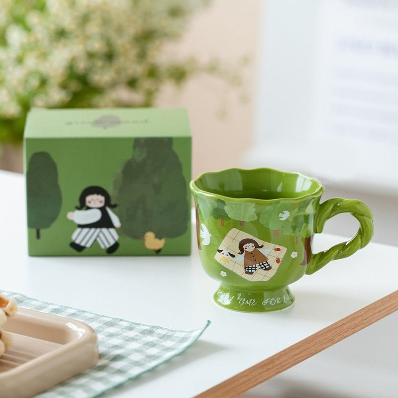 Ceramic Mug With Swing Girl - Modomu