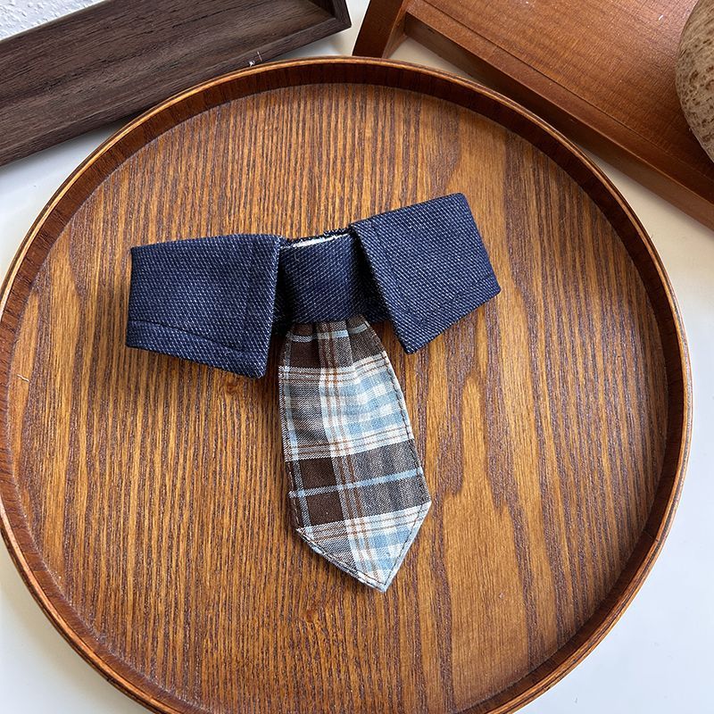 Pet Plaid Triangle Bandana Bib