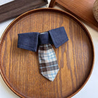 Pet Plaid Triangle Bandana Bib
