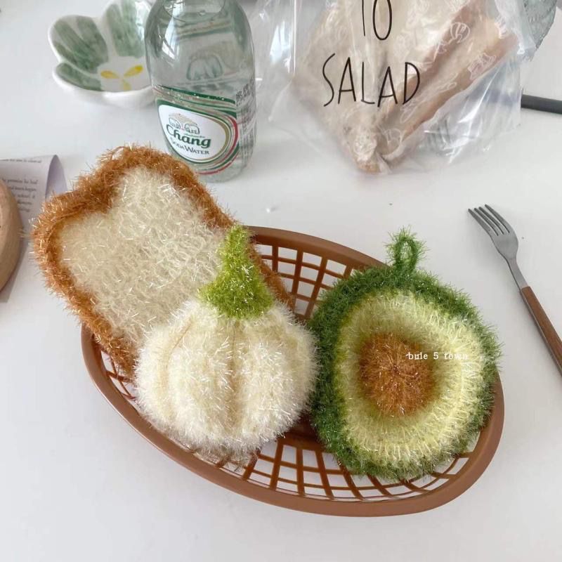 Hanging Garlic Kitchen Dishcloth