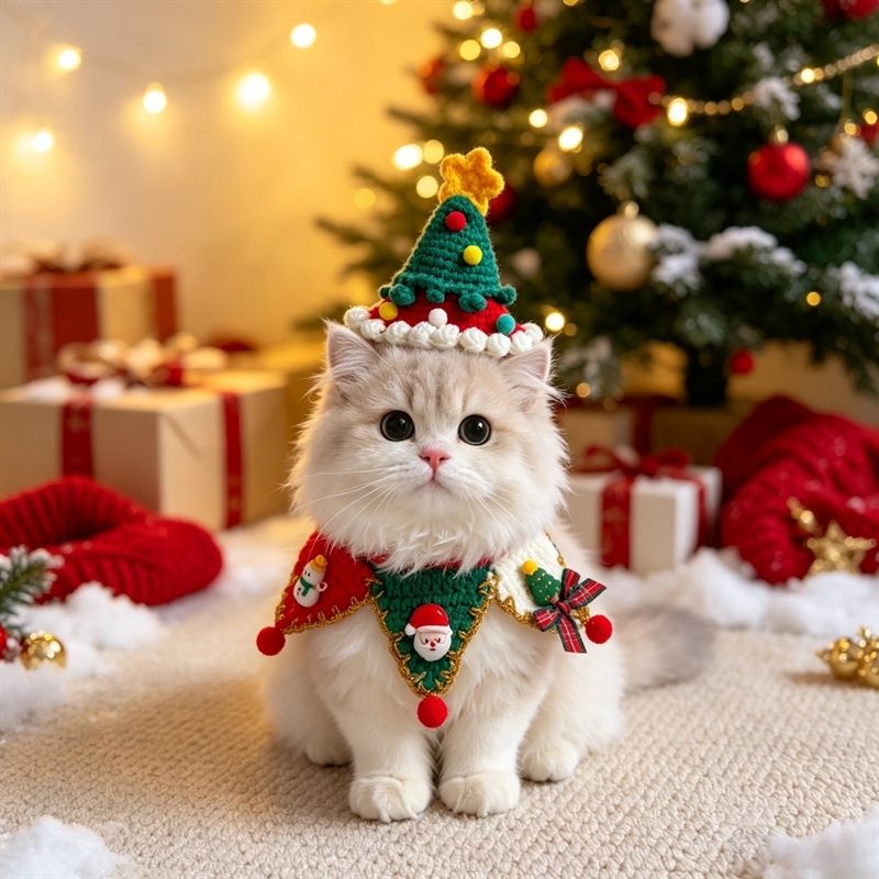 Christmas Tree Pet Hat Set