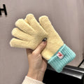 Double knit touchscreen winter gloves