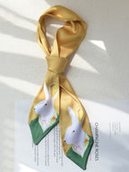 Animal Print Square Silk Tie - Modomu