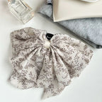 Floral Chiffon Bow Claw Clip
