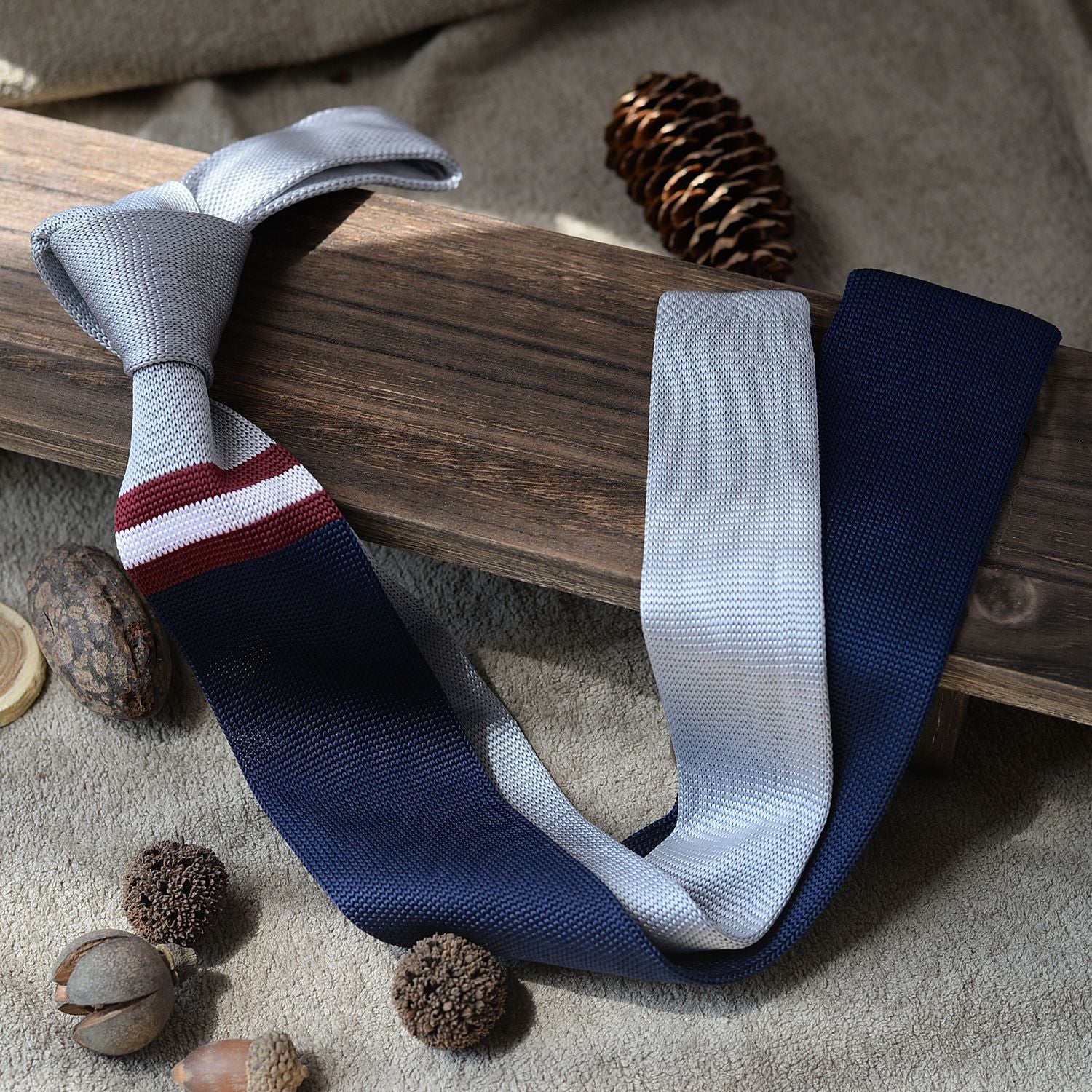 Striped Knit Tie Vintage Style - Modomu