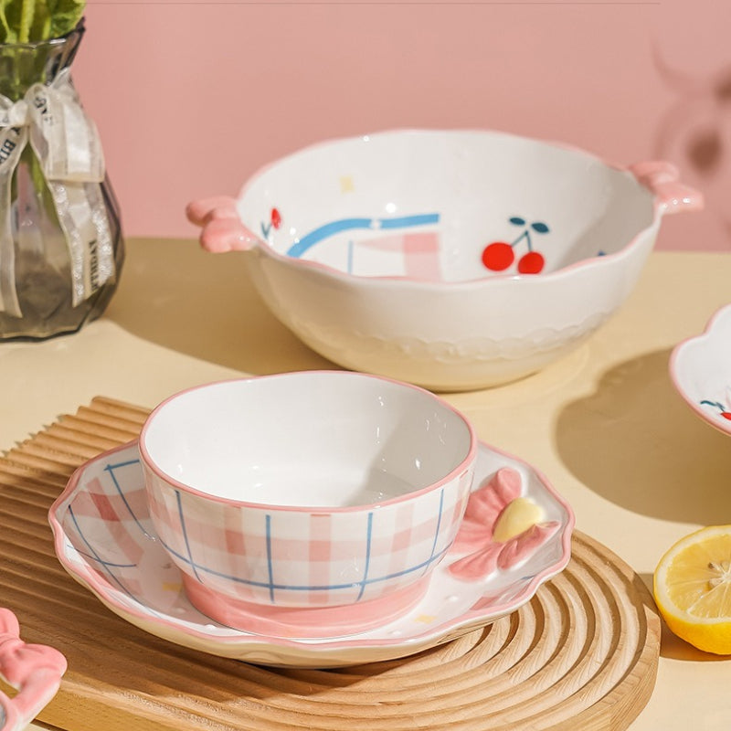 Ceramic Dessert Plate With Handles