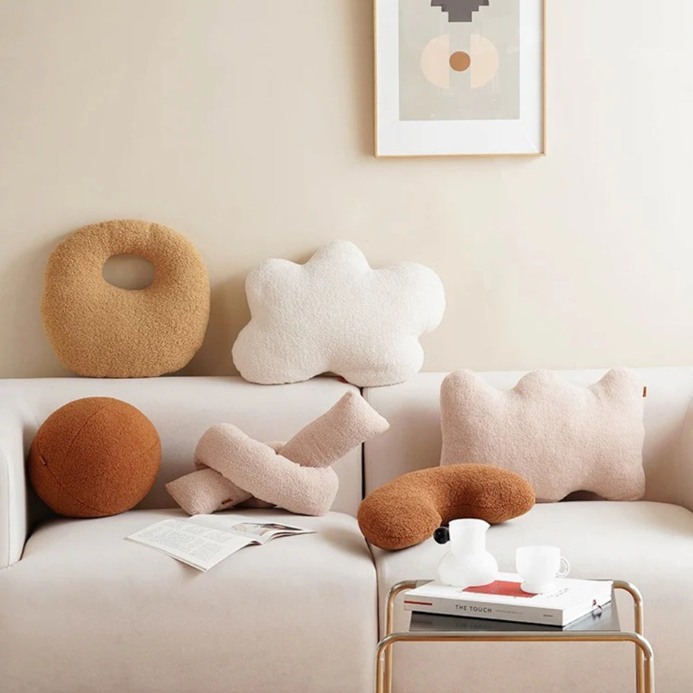White Donut Cashmere Fleece Pillow