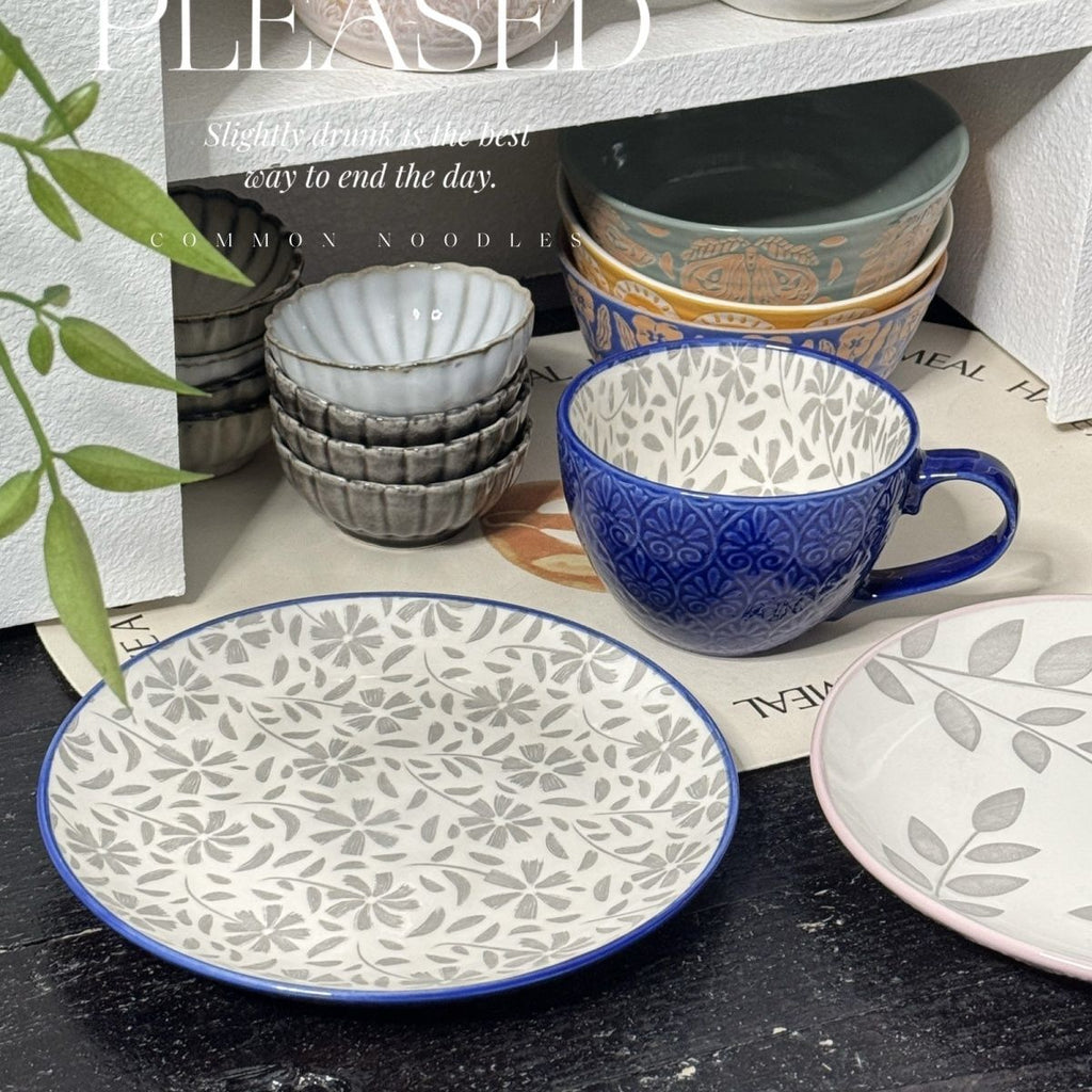 Relief Ceramic Breakfast Coffee Mug