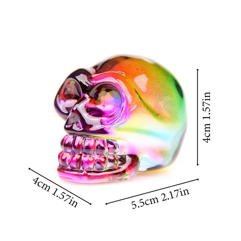 Iridescent Skull Ornament