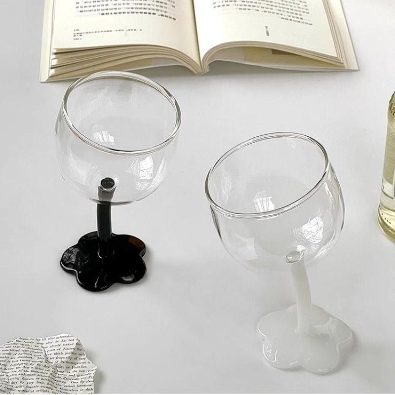 Tilted Flower Goblet Glass - Modomu