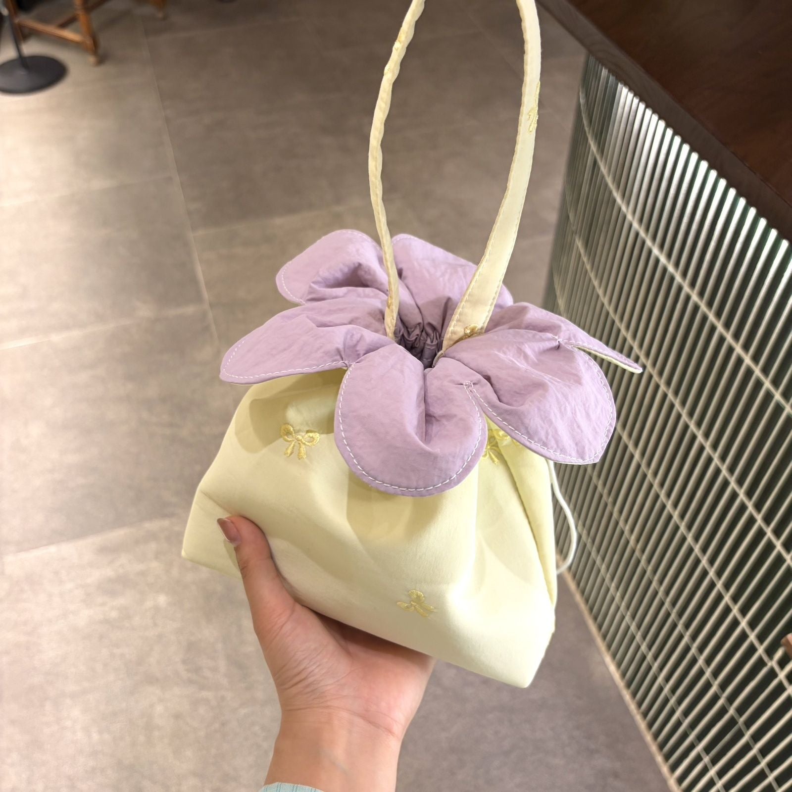 Petal Drawstring Handbag