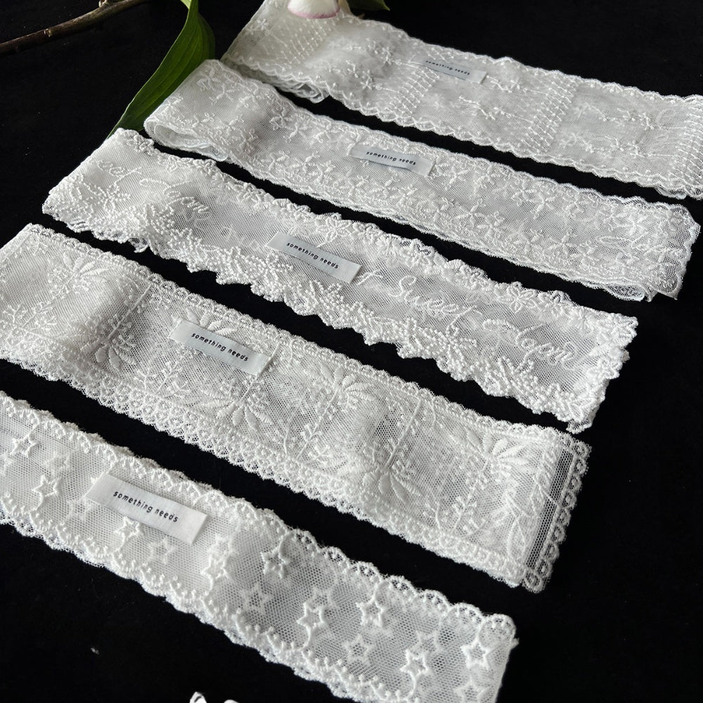 French Lace Narrow Scarf Wrap