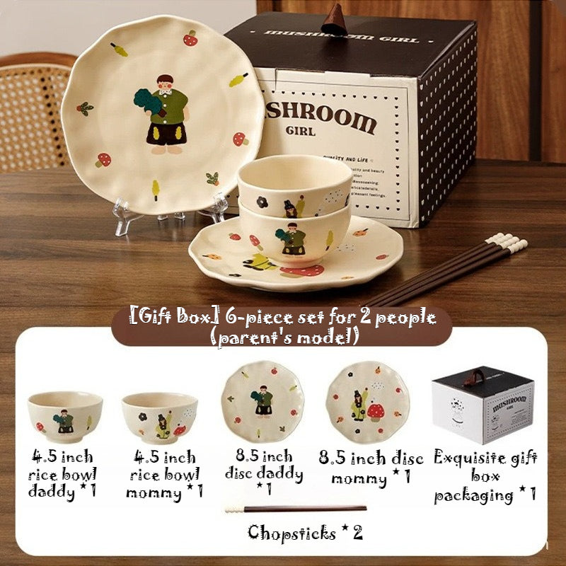Family Cartoon Ceramic Tableware - Modomu