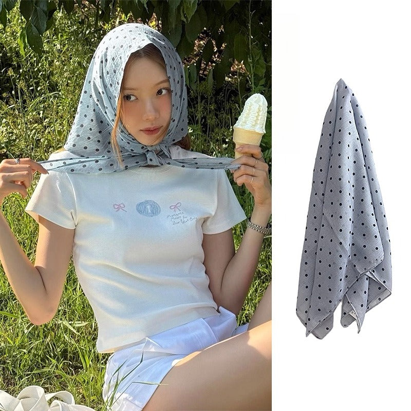 Retro Headscarf with Polka Dots - Modomu