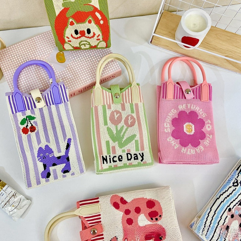 Knit Animal Phone Bag