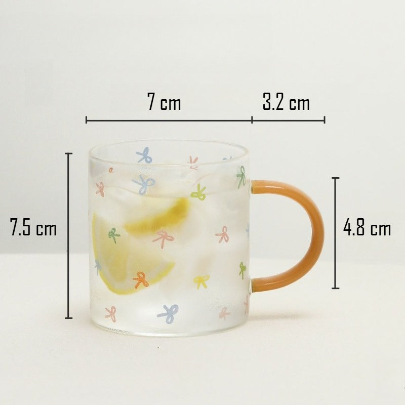 Patterned Clear Handled Mug