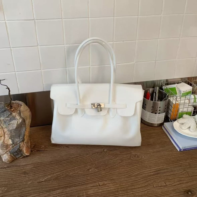 Transparent Jelly Lock Shoulder Bag