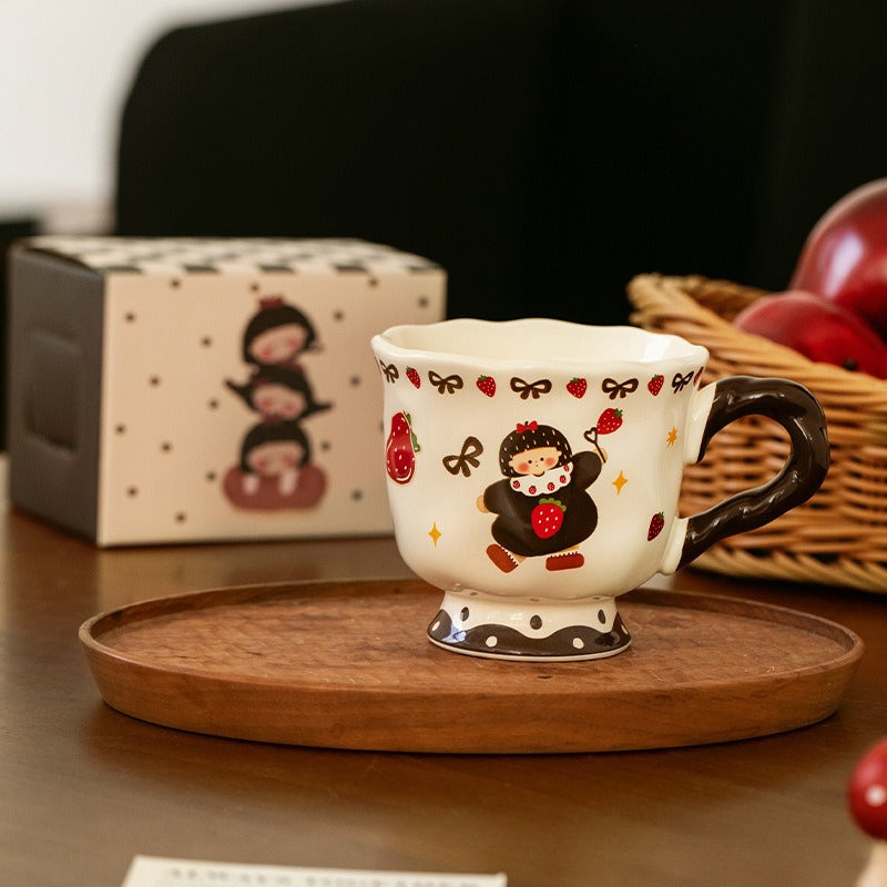 Strawberry Girl Ceramic Coffee Mug - Modomu