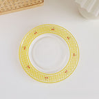Cherry Gingham Rim Dessert Plate