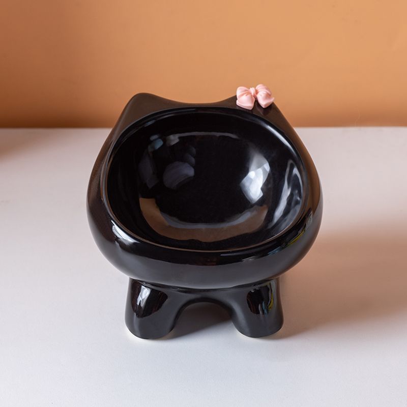 Ceramic Cat Elevated Pet Bowl