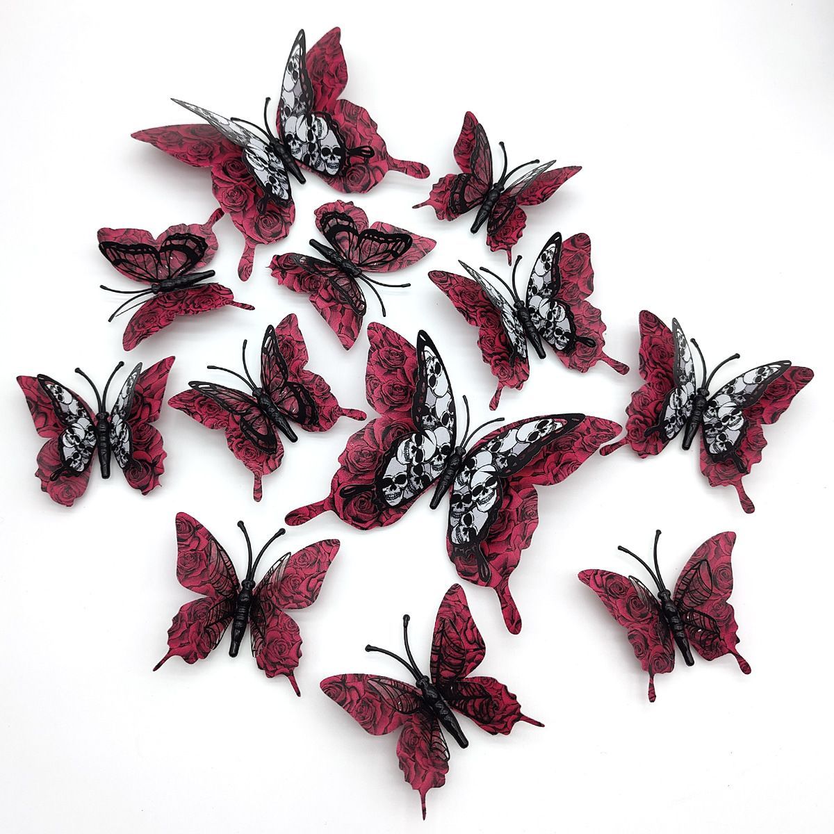 Skull Wing Butterfly Stickers