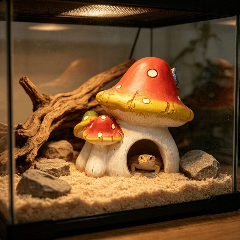 Mushroom Reptile Hide Cave