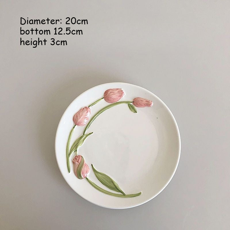 Embossed Tulip Ceramic Mug - Modomu