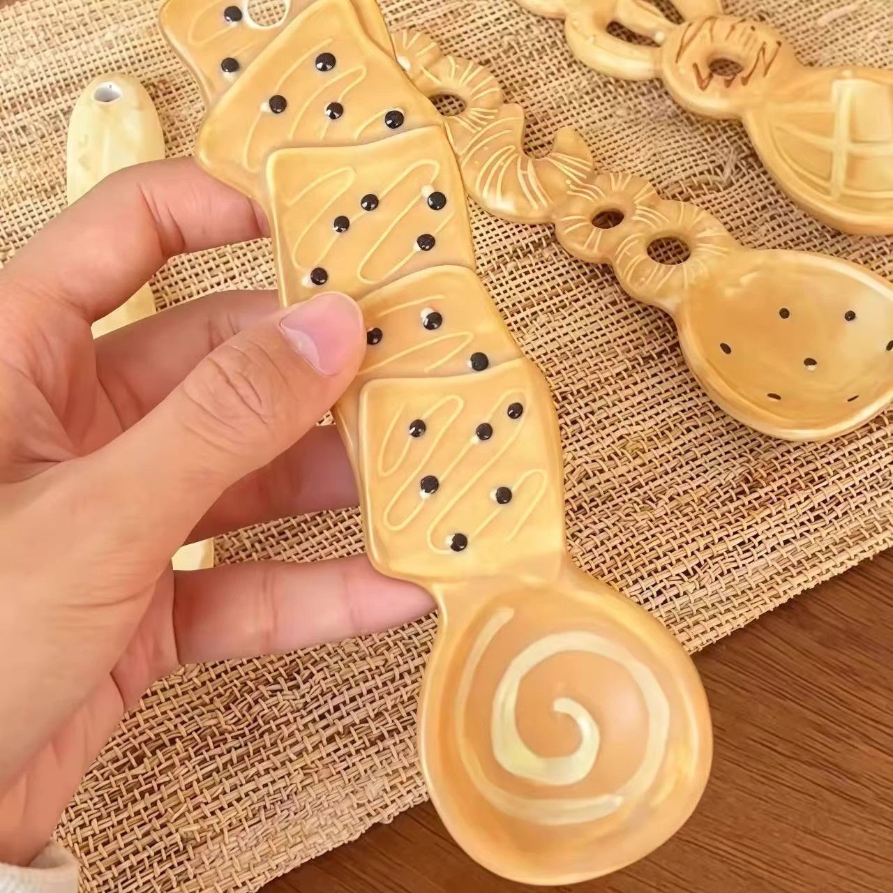 Bakery Shaped Ceramic Dessert Spoon