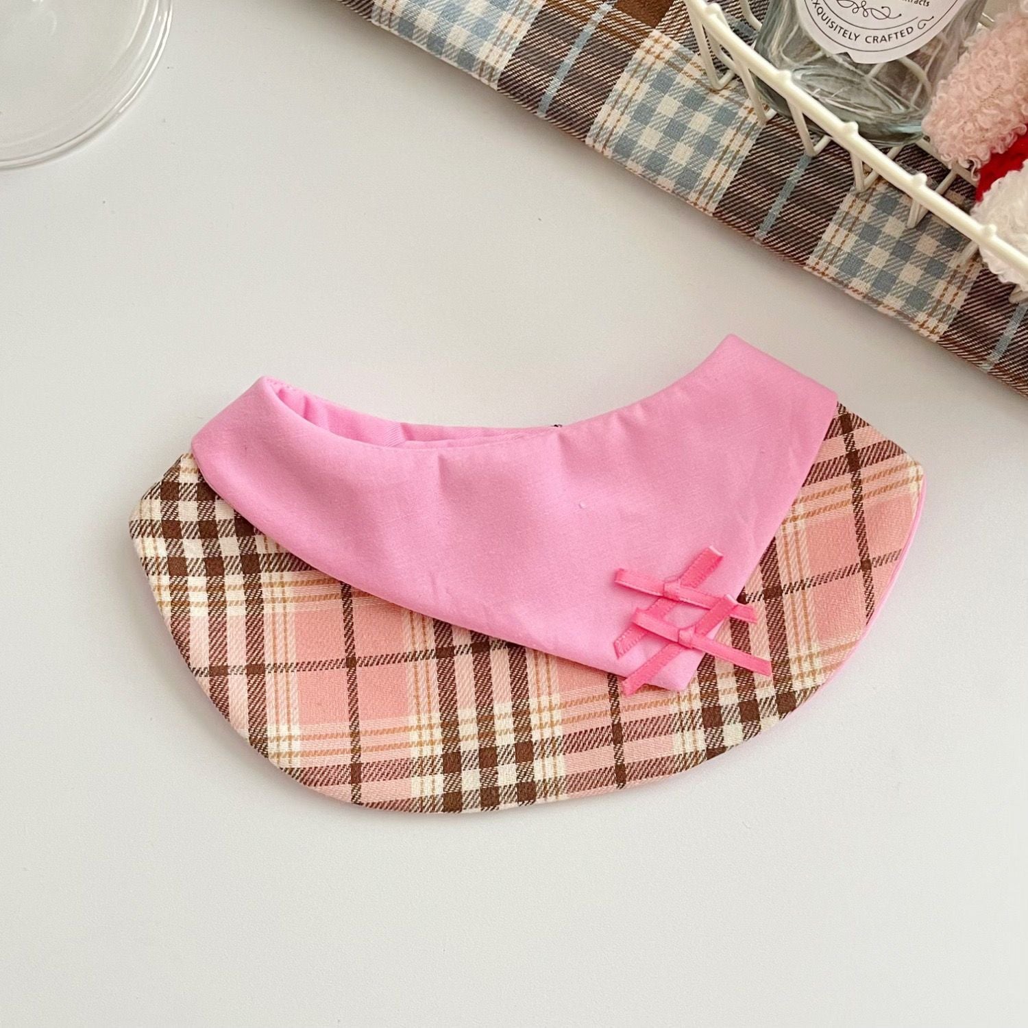 Plaid Pet Bib Bandana Scarf