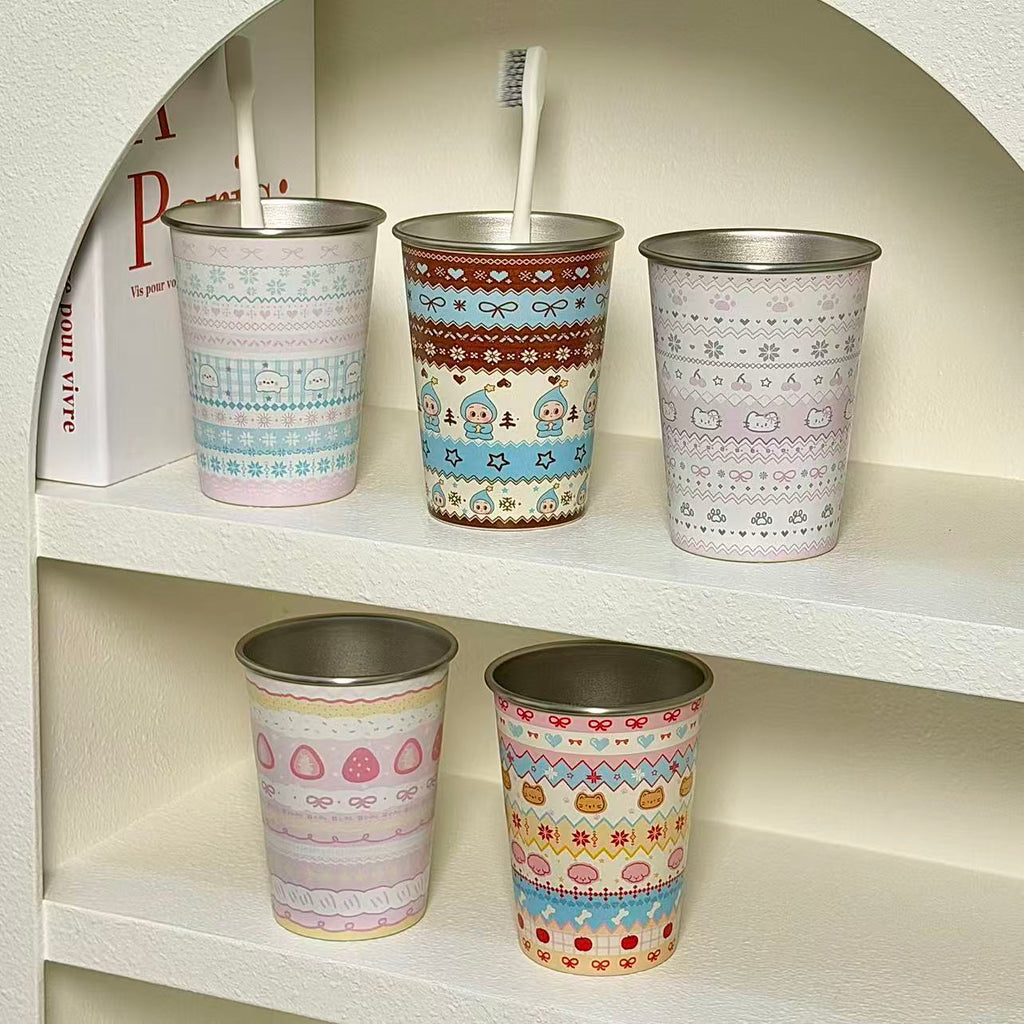 Fair Isle Steel Toothbrush Cup