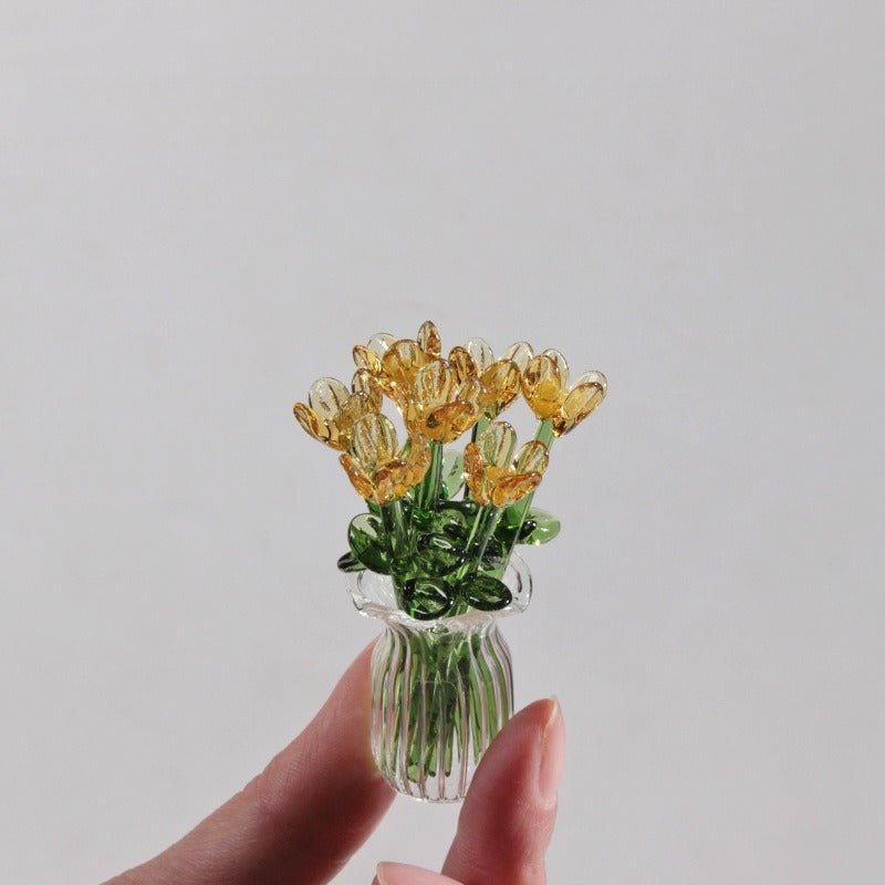 Handmade Glass Flower Arrangement