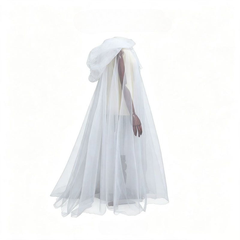 Sheer Hooded Ghost Cape
