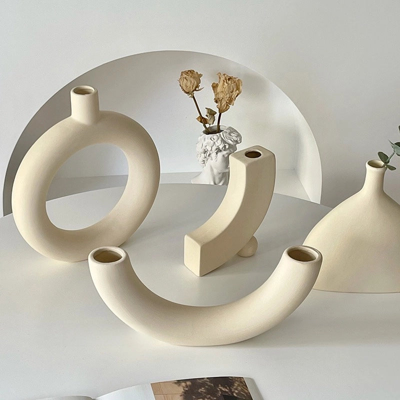 Retro Nordic Ceramic Art Vase