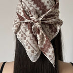 Mocha Print Square Bandana